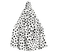 GDSHJKLW Halloween Hooded Cape For Adult Black Dot Full Length Cape Cloak Halloween Christmas Cosplay Costume For Men And Women