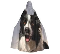 GDSHJKLW Halloween Hooded Cape For Adult Border Collie Full Length Cape Cloak Halloween Christmas Cosplay Costume For Men And Women