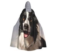 GDSHJKLW Halloween Hooded Cape For Adult Border Collie Full Length Cape Cloak Halloween Christmas Cosplay Costume For Men And Women