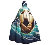 GDSHJKLW Halloween Hooded Cape For Adult Goal Soccer Full Length Cape Cloak Halloween Christmas Cosplay Costume For Men And Women