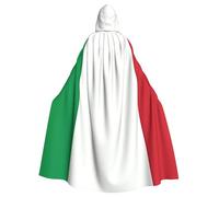 GDSHJKLW Halloween Hooded Cape For Adult Italy Flag Full Length Cape Cloak Halloween Christmas Cosplay Costume For Men And Women