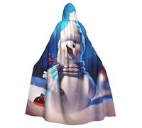 GDSHJKLW Halloween Hooded Cape For Adult Merry Christmas Snowman Full Length Cape Cloak Halloween Christmas Cosplay Costume For Men And Women