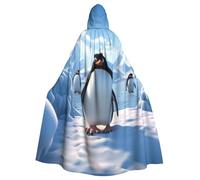 GDSHJKLW Halloween Hooded Cape For Adult Penguin Antarctica Ice Full Length Cape Cloak Halloween Christmas Cosplay Costume For Men And Women
