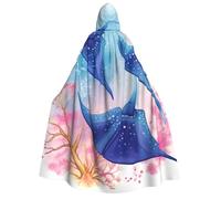 GDSHJKLW Halloween Hooded Cape For Adult Sea Animals Stingrays Full Length Cape Cloak Halloween Christmas Cosplay Costume For Men And Women