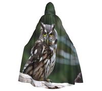 GDSHJKLW Halloween Hooded Cape For Adult Wild Owl Birds Full Length Cape Cloak Halloween Christmas Cosplay Costume For Men And Women