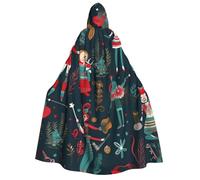 GDSHJKLW Halloween Hooded Cape For Adult Women'S Nutcracker Ballet Xmas Dance Full Length Cape Cloak Halloween Christmas Cosplay Costume For Men And Women