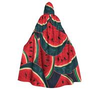 GDSHJKLW - Halloween Hooded Cloak for Adults, Red Watermelon Cloak Full Length Halloween Christmas Cosplay Costume for Men Women