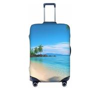 GDSHJKLW Hawaiian Beach With Palm Trees Travel Luggage Cover Suitcase Protector Washable Elastic Suitcase Cover Anti-Scratch Luggage Protector Travel Suitcase Baggage Cover Fits 18-32 Inch Suitcase