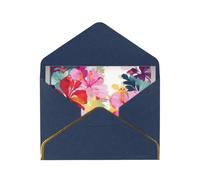 GDSHJKLW Hawaiian flower print Greeting Card with Blue Envelopes, 4x6 Thinking of You Cards Happy Birthday Wedding Invitation Blank Note Card for All Occasions