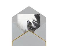 GDSHJKLW howling wolf Greeting Card with Light Grey Envelopes, 4x6 Thinking of You Cards Happy Birthday Wedding Invitation Blank Note Card for All Occasions