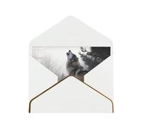 GDSHJKLW howling wolf Greeting Card with White Envelopes, 4x6 Thinking of You Cards Happy Birthday Wedding Invitation Blank Note Card for All Occasions