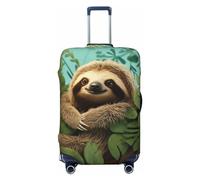 GDSHJKLW Hug Tree Sloth Travel Luggage Cover Suitcase Protector Washable Elastic Suitcase Cover Anti-Scratch Luggage Protector Travel Suitcase Baggage Cover Fits 18-32 Inch Suitcase, Black, S