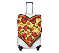 GDSHJKLW I Love Pizza Heart Travel Luggage Cover Suitcase Protector Washable Elastic Suitcase Cover Anti-Scratch Luggage Protector Travel Suitcase Baggage Cover Fits 18-32 Inch Suitcase, Black, M