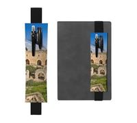 GDSHJKLW Israel At The Tower Of David Elastic Band Pen Holder Detachable Pu Leather Pen Sleeve Pouch Journal Pencil Holder Pencil Case Office Supplies Gift For Hardcover Journals Notebooks Planners