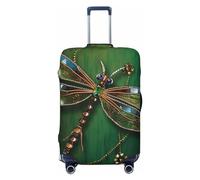 GDSHJKLW Jewel Dragonfly Travel Luggage Cover Suitcase Protector Washable Elastic Suitcase Cover Travel Suitcase Baggage Cover Fits 18-32 Inch Suitcase, Black, L