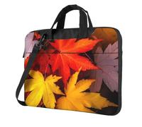 GDSHJKLW Laptop Shoulder Bag For Men Women,Waterproof Briefcase Messenger Bag Autumn Leaves Maple1 Laptop Sleeve Bag W/Strap Handle, Black, 13 inch