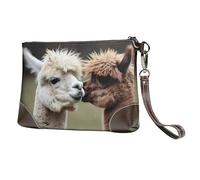 GDSHJKLW - Leather Clutch Purse for Women Women Purse Cell Phone Purse Clutch Wallet Funny Alpaca Zipper Clutch Purse Gifts for Women