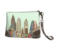 GDSHJKLW Leather Wristlet Clutch Purse For Women Ladies Cell Phone Pouch Bag Clutch Wallet Austin Texas Zipper Handbags Purse Gifts For Women