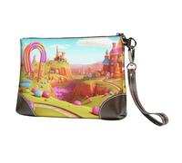 GDSHJKLW Leather Wristlet Clutch Purse For Women Ladies Cell Phone Pouch Bag Clutch Wallet Candy Beautiful Land Zipper Handbags Purse Gifts For Women