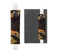 GDSHJKLW Leopard Little Gecko Elastic Band Pen Holder Detachable Pu Leather Pen Sleeve Pouch Journal Pencil Holder Pencil Case Office Supplies Gift For Hardcover Journals Notebooks Planners