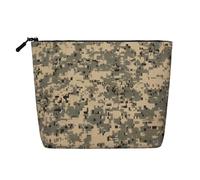 Gdshjklw Linen Makeup Bag For Women, Waterproof Travel Cosmetic Organizer Lightweight Zipper Travel Toiletry Bag Organizer Army Digital Camouflage Makeup Brushes Storage Bag