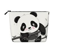 Gdshjklw Linen Makeup Bag For Women, Waterproof Travel Cosmetic Organizer Lightweight Zipper Travel Toiletry Bag Organizer Cute Pandas Makeup Brushes Storage Bag