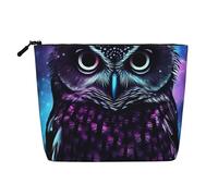 Gdshjklw Linen Makeup Bag For Women, Waterproof Travel Cosmetic Organizer Lightweight Zipper Travel Toiletry Bag Organizer Purple Owl Makeup Brushes Storage Bag