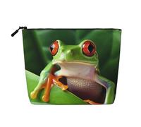 Gdshjklw Linen Makeup Bag For Women, Waterproof Travel Cosmetic Organizer Lightweight Zipper Travel Toiletry Bag Organizer Cute Frog Makeup Brushes Storage Bag