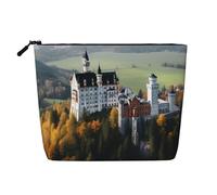 GDSHJKLW Linen Makeup Bag For Women, Waterproof Travel Cosmetic Organizer Lightweight Zipper Travel Toiletry Bag Organizer Germany Neuschwanstein Castle Makeup Brushes Storage Bag