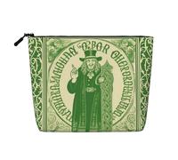 GDSHJKLW Linen Makeup Bag For Women, Waterproof Travel Cosmetic Organizer Lightweight Zipper Travel Toiletry Bag Organizer Irish Blessing St Patrick'S Day Makeup Brushes Storage Bag