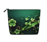 GDSHJKLW Linen Makeup Bag For Women, Waterproof Travel Cosmetic Organizer Lightweight Zipper Travel Toiletry Bag Organizer Happy St Patrick'S Day Makeup Brushes Storage Bag