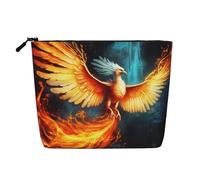 Gdshjklw Linen Makeup Bag For Women, Waterproof Travel Cosmetic Organizer Lightweight Zipper Travel Toiletry Bag Organizer Beautiful Phoenix Makeup Brushes Storage Bag