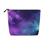 Gdshjklw Linen Makeup Bag For Women, Waterproof Travel Cosmetic Organizer Lightweight Zipper Travel Toiletry Bag Organizer Purple Starry Sky Makeup Brushes Storage Bag