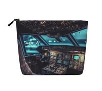 Gdshjklw Linen Makeup Bag For Women, Waterproof Travel Cosmetic Organizer Lightweight Zipper Travel Toiletry Bag Organizer Airplane Cockpit1 (1)_看图王 Makeup Brushes Storage Bag