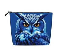 Gdshjklw Linen Makeup Bag For Women, Waterproof Travel Cosmetic Organizer Lightweight Zipper Travel Toiletry Bag Organizer Blue Owl Makeup Brushes Storage Bag