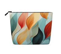 Gdshjklw Linen Makeup Bag For Women, Waterproof Travel Cosmetic Organizer Lightweight Zipper Travel Toiletry Bag Organizer Mid-Century Modern Style Makeup Brushes Storage Bag