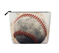 Gdshjklw Linen Makeup Bag For Women, Waterproof Travel Cosmetic Organizer Lightweight Zipper Travel Toiletry Bag Organizer Baseball Makeup Brushes Storage Bag