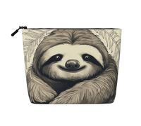 GDSHJKLW Linen Makeup Bag For Women, Waterproof Travel Cosmetic Organizer Lightweight Zipper Travel Toiletry Bag Organizer Sloth My Spirit Animal Makeup Brushes Storage Bag