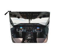 Gdshjklw Linen Makeup Bag For Women, Waterproof Travel Cosmetic Organizer Lightweight Zipper Travel Toiletry Bag Organizer Airplane Cockpit1 Makeup Brushes Storage Bag