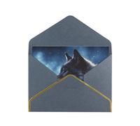 GDSHJKLW lonely wolf Greeting Card with Black Envelopes, 4x6 Thinking of You Cards Happy Birthday Wedding Invitation Blank Note Card for All Occasions