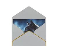 GDSHJKLW lonely wolf Greeting Card with Light Grey Envelopes, 4x6 Thinking of You Cards Happy Birthday Wedding Invitation Blank Note Card for All Occasions