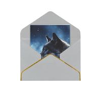 GDSHJKLW lonely wolf Greeting Card with Light Grey Envelopes, 4x6 Thinking of You Cards Happy Birthday Wedding Invitation Blank Note Card for All Occasions