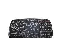 GDSHJKLW Math Formula Leather Pencil Case Large Capacity Pen Pouch,Zipper Makeup Bag For Women Men Travel Toiletry Bags Waterproof Cosmetic Bag Wide-Open Coin Pouch Purse