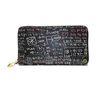 GDSHJKLW Math Formula Women Wallets Leather Zip Around Clutch Purses Waterproof Credit Card Holder With Phone Holder Ladies Travel Coin Purse
