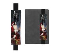 GDSHJKLW Merry Christmas Santa'S Gift Elastic Band Pen Holder Detachable Pu Leather Pen Sleeve Pouch Journal Pencil Holder Pencil Case Office Supplies Gift For Hardcover Journals Notebooks Planners