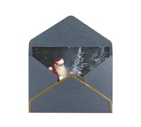 GDSHJKLW Merry Christmas Santa's gift Greeting Card with Black Envelopes, 4x6 Thinking of You Cards Happy Birthday Wedding Invitation Blank Note Card for All Occasions