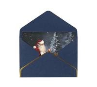 GDSHJKLW Merry Christmas Santa's gift Greeting Card with Blue Envelopes, 4x6 Thinking of You Cards Happy Birthday Wedding Invitation Blank Note Card for All Occasions