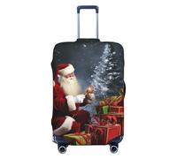 GDSHJKLW Merry Christmas Santa'S Gift Travel Luggage Cover Suitcase Protector Washable Elastic Suitcase Cover Anti-Scratch Luggage Protector Travel Suitcase Baggage Cover Fits 18-32 Inch Suitcase