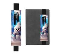 GDSHJKLW Merry Christmas Snowman Elastic Band Pen Holder Detachable Pu Leather Pen Sleeve Pouch Journal Pencil Holder Pencil Case Office Supplies Gift For Hardcover Journals Notebooks Planners