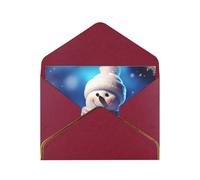 GDSHJKLW Merry Christmas Snowman Greeting Card with Dark Red Envelopes, 4x6 Thinking of You Cards Happy Birthday Wedding Invitation Blank Note Card for All Occasions